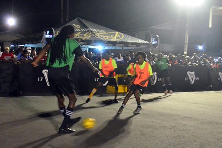 A scene from the earlier group stage play in the Guinness ‘Greatest of the Streets’ Georgetown Championship
