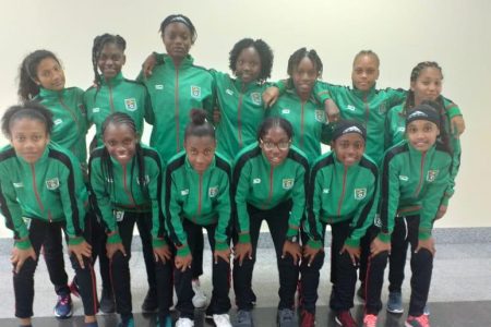 Some members of the Guyana based Lady Jaguars U17 Team