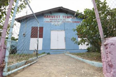 The Harvest Temple Apostolic Church of Jesus Christ on Slipe Pen Road in Kingston, Jamaica.