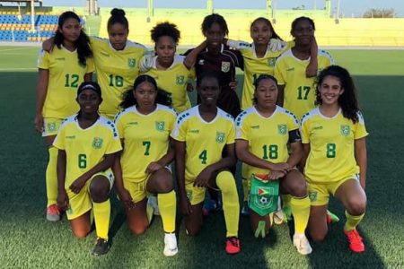Guyana’s Lady Jaguars U17 team.