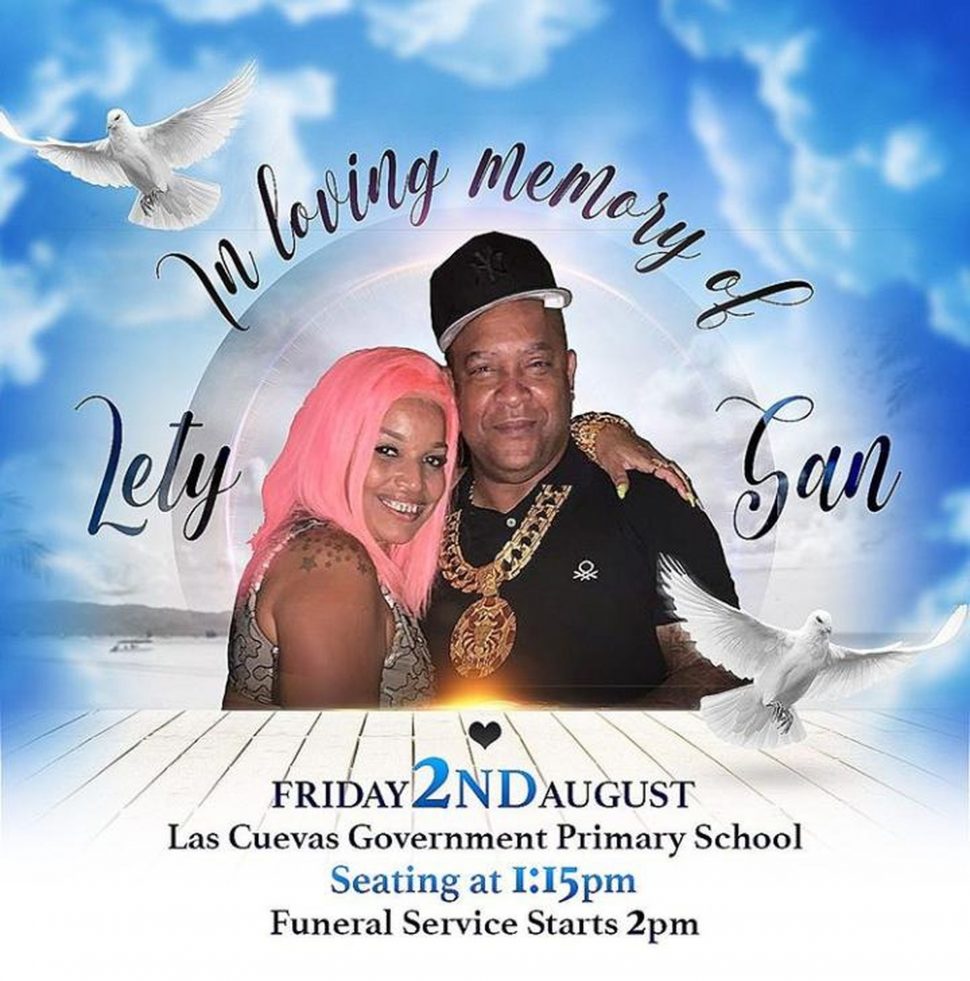 The flyer for the funeral