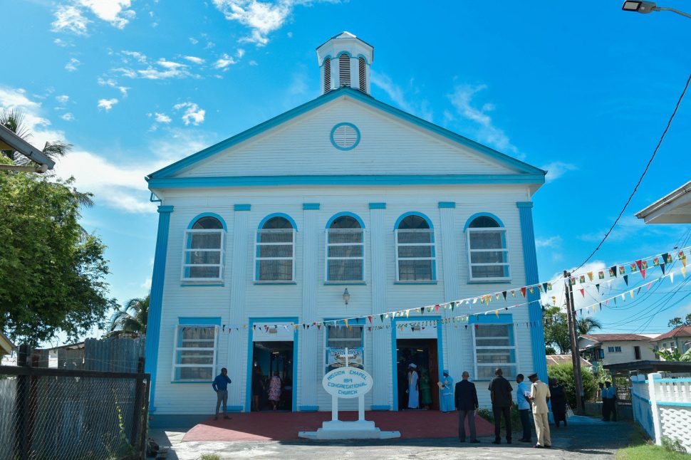 Anniversary: Mission Chapel Congregational Church in New Amsterdam yesterday observed its 200th anniversary.  (Ministry of the Presidency photo)
