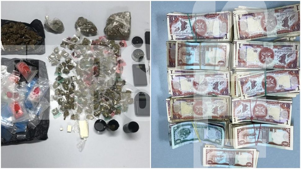 Police have seized a quantity of drugs and cash from a worker at the Port-of-Spain General Hospital.