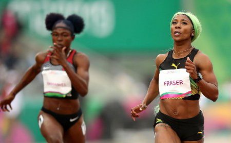 Jamaican Shelly-Ann Fraser-Pryce cruises to the finish of the women’s 200m final at the Pan Am Games on Friday. 