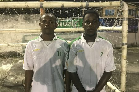 Red Line Goal-scorers from left to right Jamal Caster and Abraham Browne

