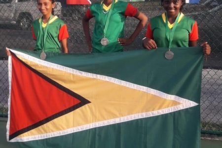 The Guyanese trio set for the ITF/COTECC under-12 Final tournament.