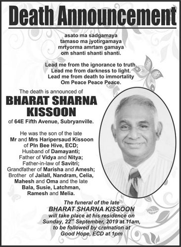 BHARAT SHARNA KISSOON