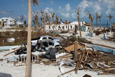 A view of the devastated houses after Hurricane Dorian hit the Abaco Islands in Treasure Cay, Bahamas. (REUTERS/Marco Bello photo) 