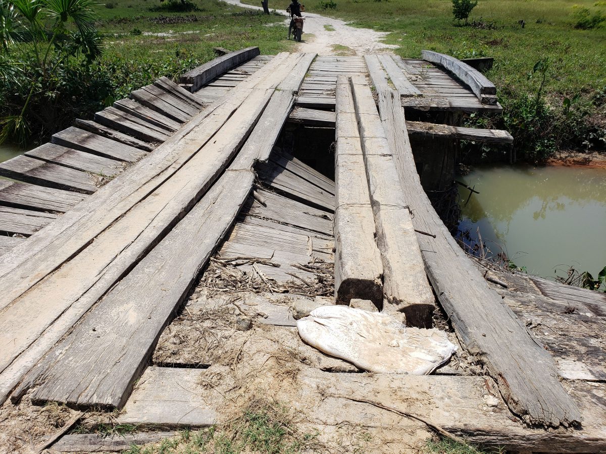 The Marurunau bridge which reportedly collapsed over a month ago. 
