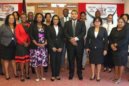 The two sides: The delegations from Guyana and Trinidad and Tobago