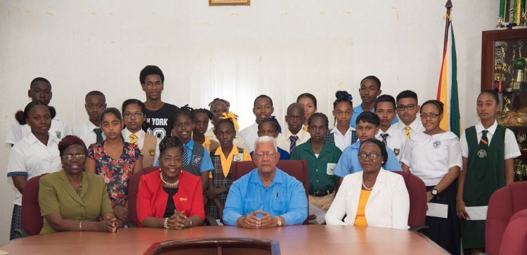  [In this DPI photo, front row from left to right] are Permanent Secretary to the Ministry of Agriculture, Delma Nedd; Minister within the Ministry of Agriculture, with responsibility for Rural Affairs,  Valerie Adams-Yearwood; Minister of Agriculture,  Noel Holder; Deputy Permanent Secretary to the Ministry of Agriculture, Aretha Henry and the awardees.    