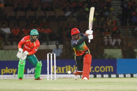 A career best 62 from St. Kitts and Nevis Patriots’ Devon Thomas was not enough to hand his team victory (Orlando Charles photo)
