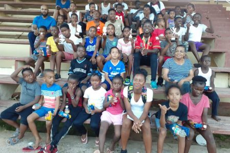 some of the participants who attended the inaugural Kwakwani United Sports Club (KKSUC) and TMT Global Inc cricket camp
