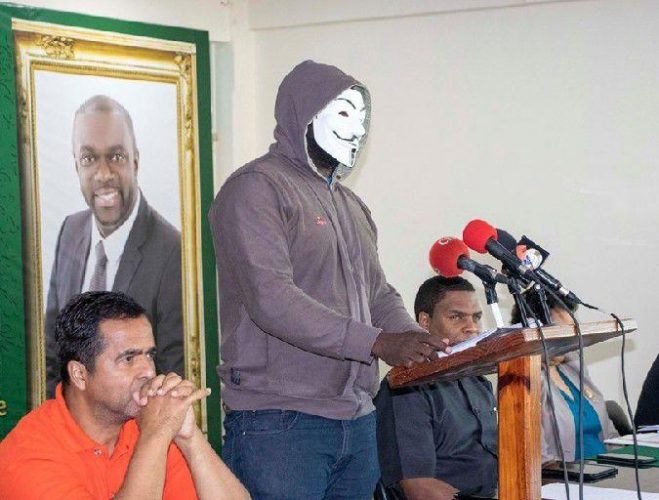 “The Phantom” was one of two dozen speakers at a news conference hosted by the Na­tion­al Trade Union Cen­tre (NATUC) yesterday, at the Public Services Association (PSA) office on Abercromby Street, Port of Spain.