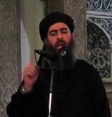 A screenshot of Abu Bakr al-Baghdadi. (Reuters photo)