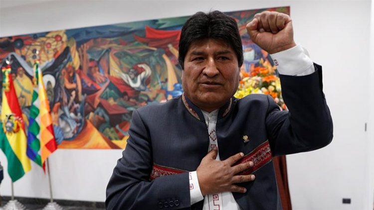 Evo Morales speaking today