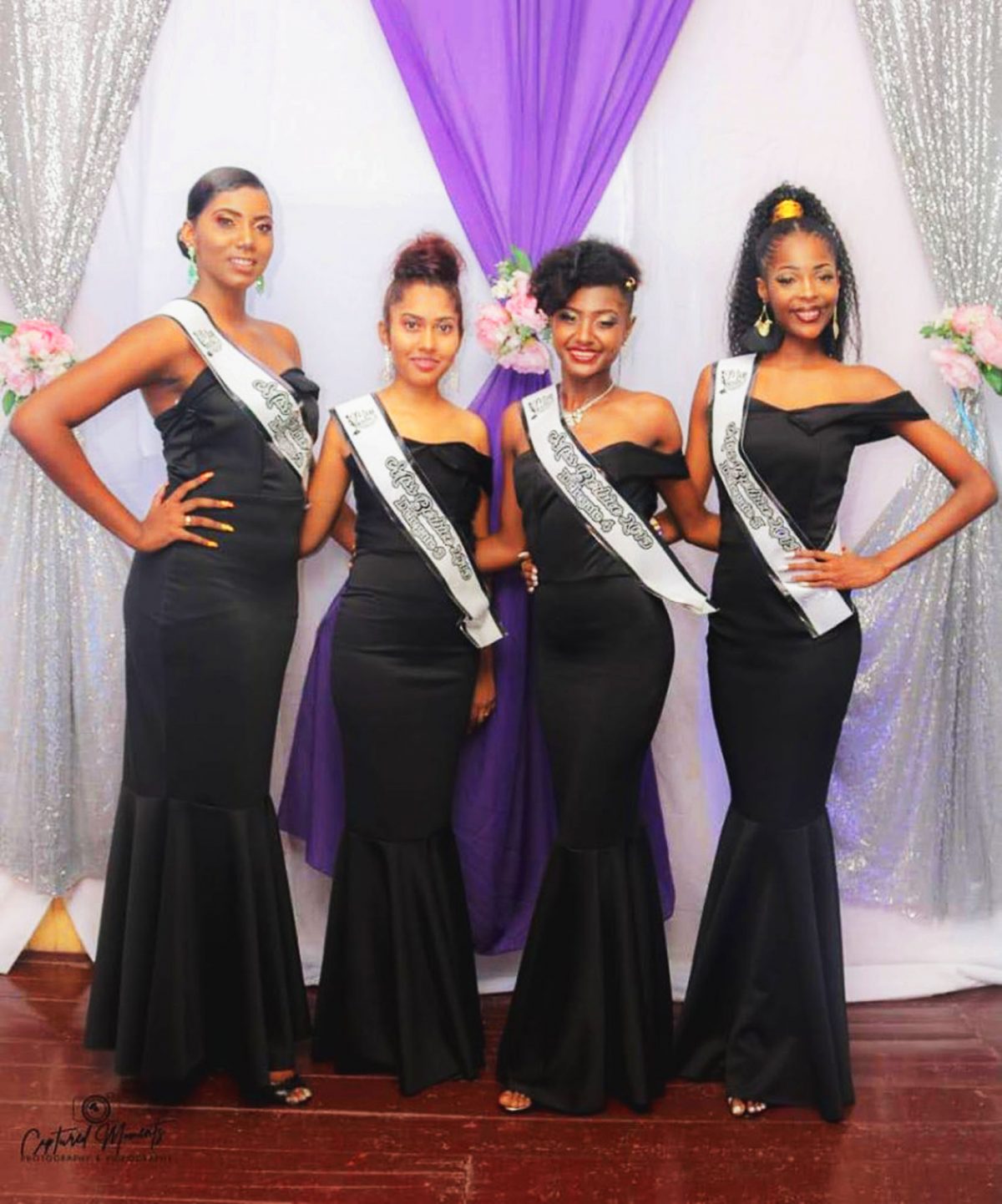 The four delegates who were sashed for the Miss Berbice I’m a Big Deal 2019 Pageant.

