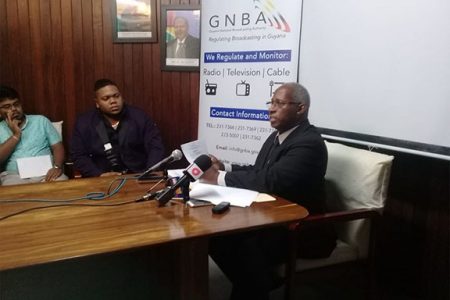 GNBA Board Chairman Leslie Sobers explained that both MTV and Freedom Radio were guilty of several infractions. 