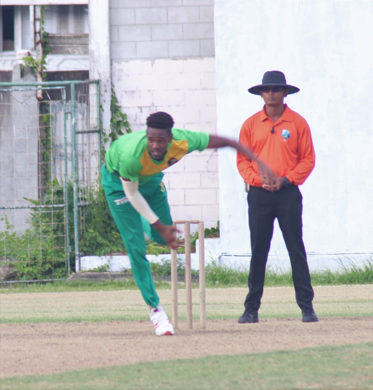 Ronsford Beaton bowled well for his 2-39 (Romario Samaroo photo)