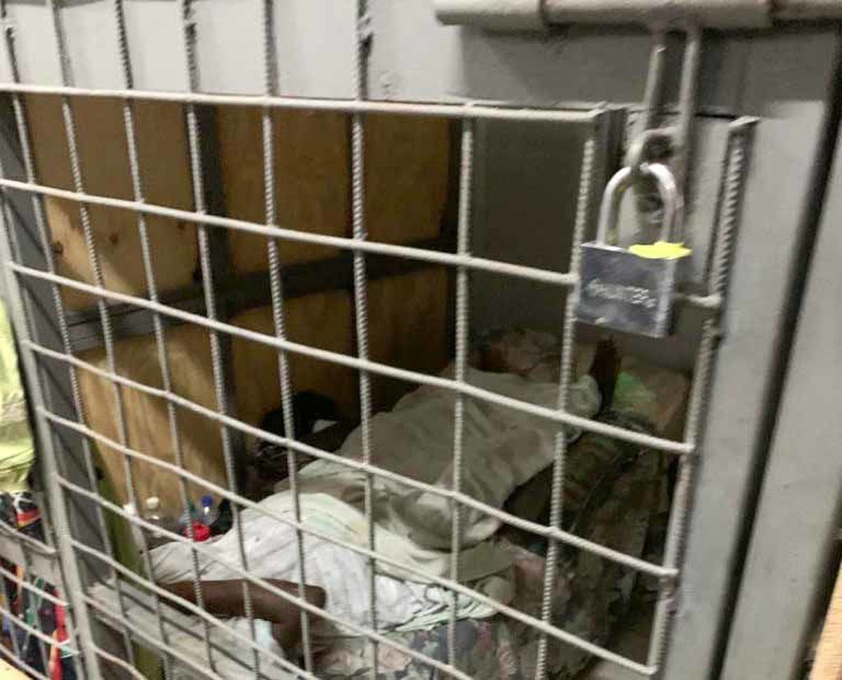 Another one of the caged inmates found at the facility in Trinidad