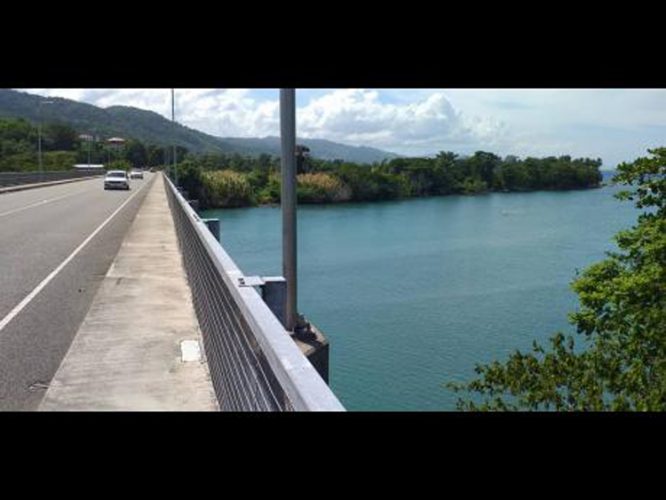 The Rio Grande runs beneath the bridge from which the dean in the Faculty of Science at the College of Agriculture, Science and Education (CASE), Fiju Matthews, is believed to have jumped on Saturday.