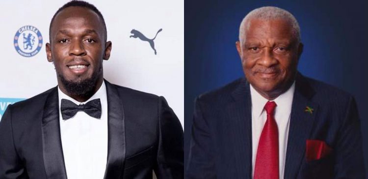 Eight-time Olympic gold medalist and world record holder, Usain Bolt (left) and founder and chairman of Cari-Med Group of Companies, Glenford Christian (right)