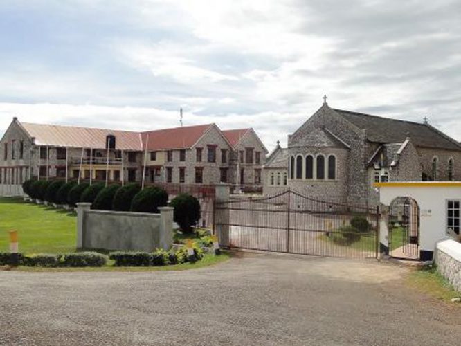 The entrance of Munro College in Malvern, St Elizabeth