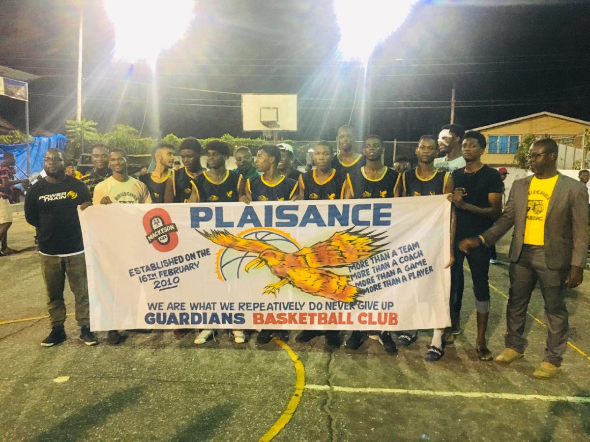 The newly crowned Brusches U-18 Basketball Classic champion Plaisance Guardians.