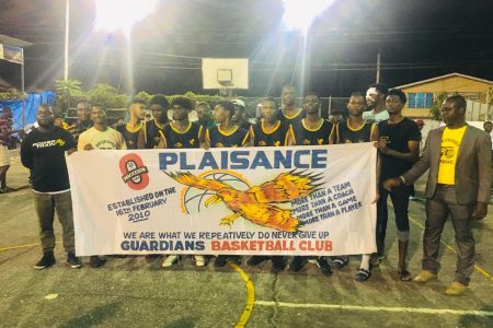 The newly crowned Brusches U-18 Basketball Classic champion Plaisance Guardians.