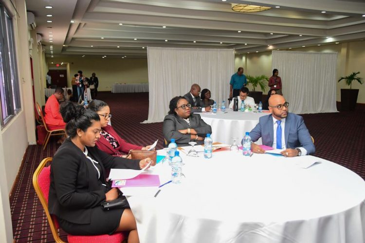 Magistrates and other stakeholders at the training session yesterday morning. (DPI photo)