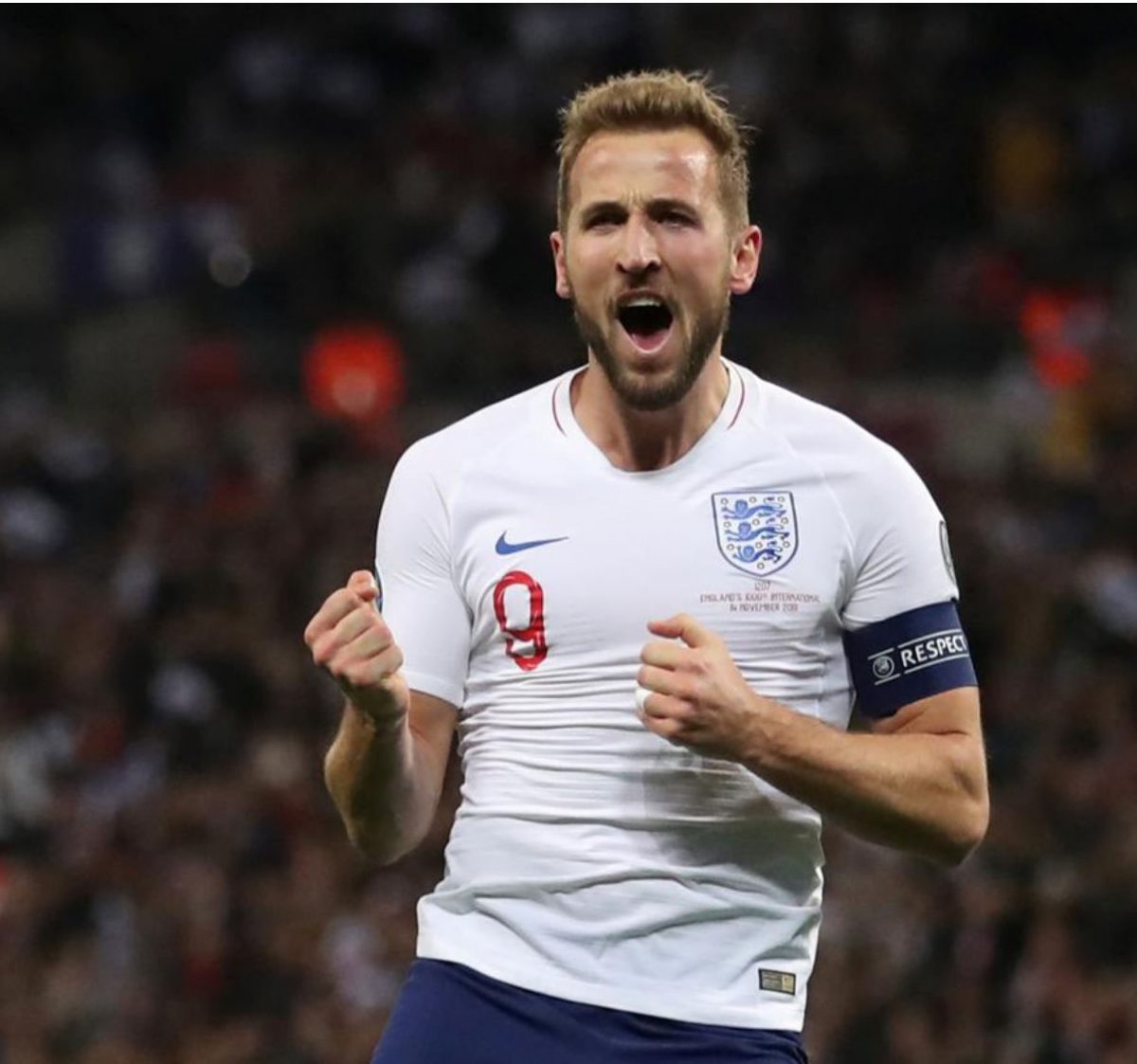 Harry Kane celebrates scoring England’s second goal. (Action Images via Reuters/Carl Recine)