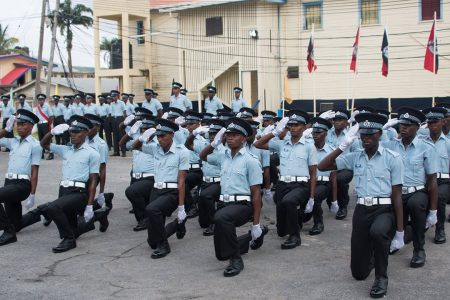 Some of the new recruits during their passing out parade on Friday (Department of Public Information photo)
