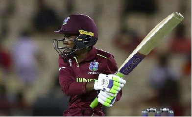 Shemaine Campbelle … top-scored for Windies