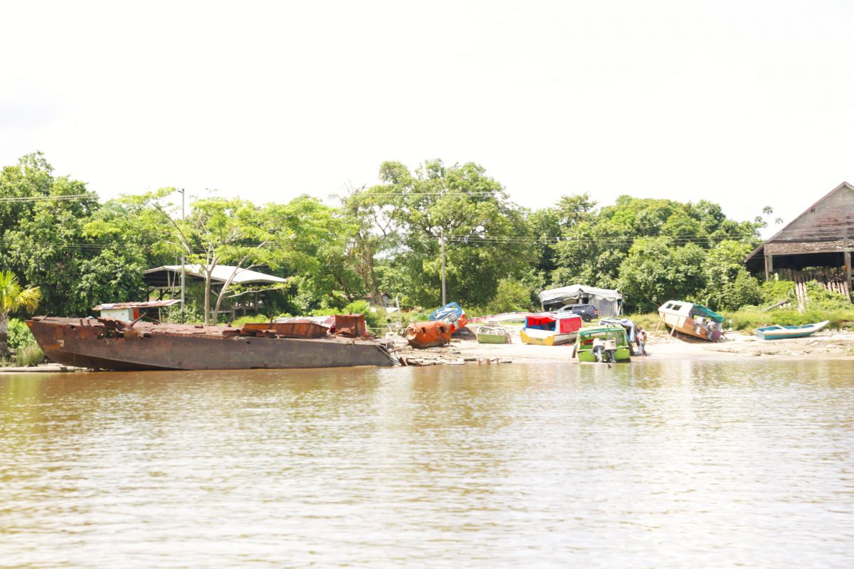 A view of Byderabo from the Essequibo River
