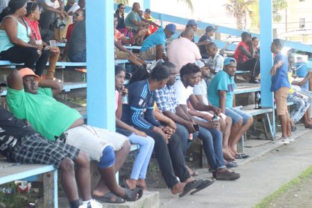 A section of the crowd that witnessed the action in the Georgetown Softball Cricket League Prime Minister’s Cup.

