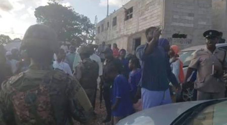 Police and soldiers descended on the church property to carry out yesterday's raid.