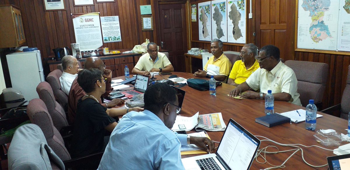 In photo, executives of the GGDMA (right) in the meeting with A-Z Consultants Inc. 