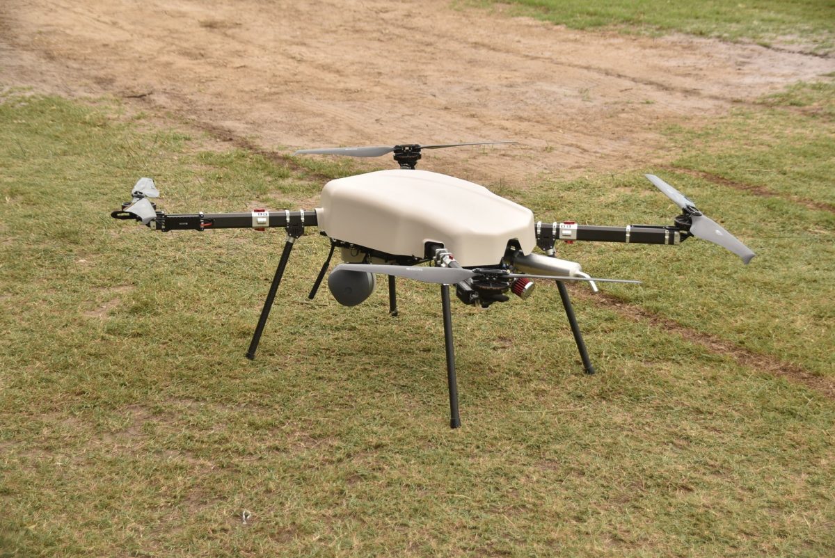 One of the drones (Ministry of the Presidency photo)