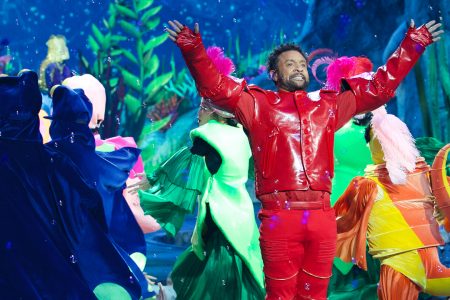 Shaggy on stage during the performance of The Little Mermaid Live