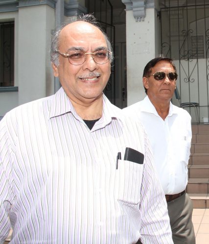 Flashback October 2012: Steve Ferguson and Ishwar Galbarsingh leave the Port-of-Spain Magistrates’ Court on St Vincent Street, Port-of-Spain.