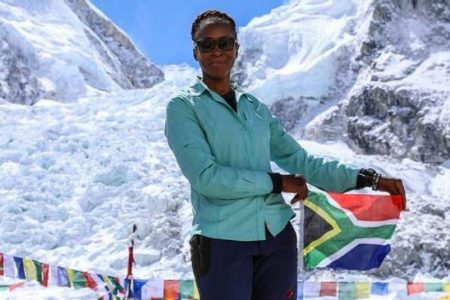 Saray N’kusi Khumalo became the first black African woman to climb to the top of Mount Everest (Source: FB/Saray Khumalo)