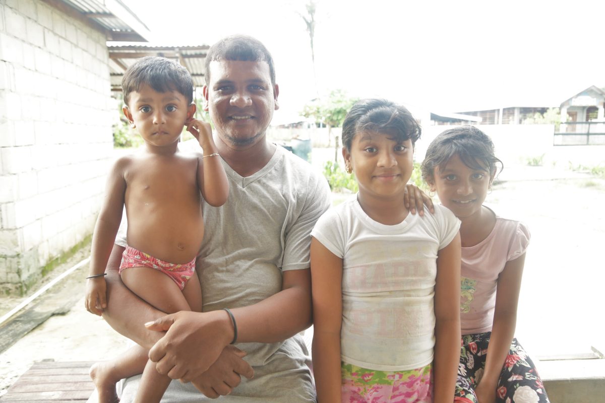 Ganesh Phillips and his children, Shem, Yelena and Ellenita
