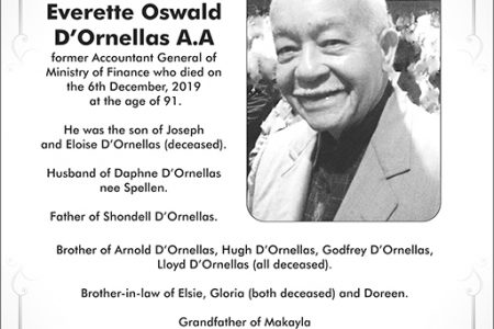 Mr Vincent Everette Oswald D'Ornellas A.A 