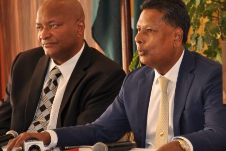 Change Guyana leaders Nigel Hinds and Robert Badal