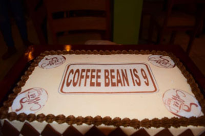 Coffee Bean 9th anniversary cake.