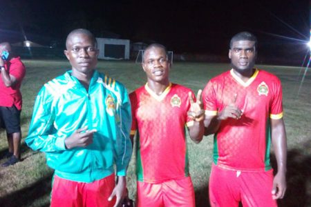 GDF Scorers from left to right-Olvis Mitchell, Benjamin Opara and Colin Nelson.
