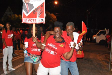 Jubilant PNM supporters