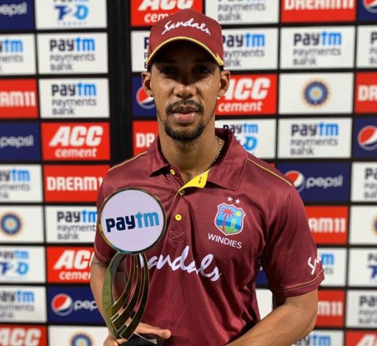 Opener Lendl Simmons was adjudged Man of the Match for his unbeaten knock of 67. (Photo courtesy of CWI)
