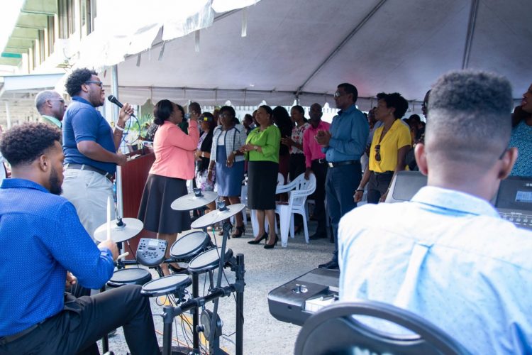 Praise and worship at a service held on the ministry’s grounds. This photo was posted to the ministry’s Facebook page on Thursday