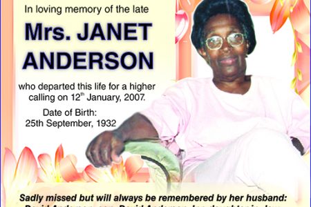 Mrs Janet Anderson